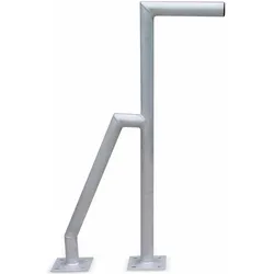 A.S. Sat Wandhalter für SAT-Antennen, Alu Doppelrohr, Wandabstand 100 cm, 50 mm, SAT Zubehör, Silber