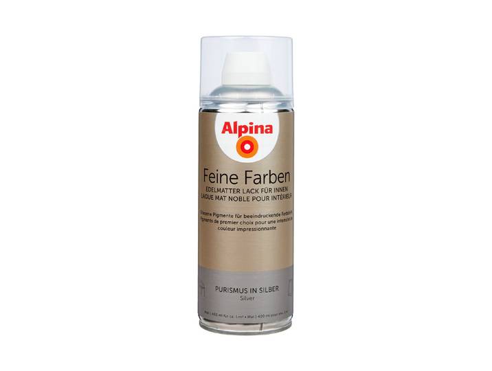 Alpina Sprühlack Feine Farben Purismus in Silber Silber 0.4 l Edelmatt