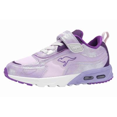 Sneaker KANGAROOS "KX-LUFT EV", Mädchen, Gr. 32, atmungsaktiv, lila (orchid, amethyst), Mesh, Synthetik, Schuhe Sneaker, leicht, atmungsaktiv und gute Dämpfung, mit Schimmereffekt