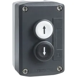 Schneider XALD222 Gehäuse 2Drucktaster 2S PFEIL hoch weiß PFEIL runter flach schwarz