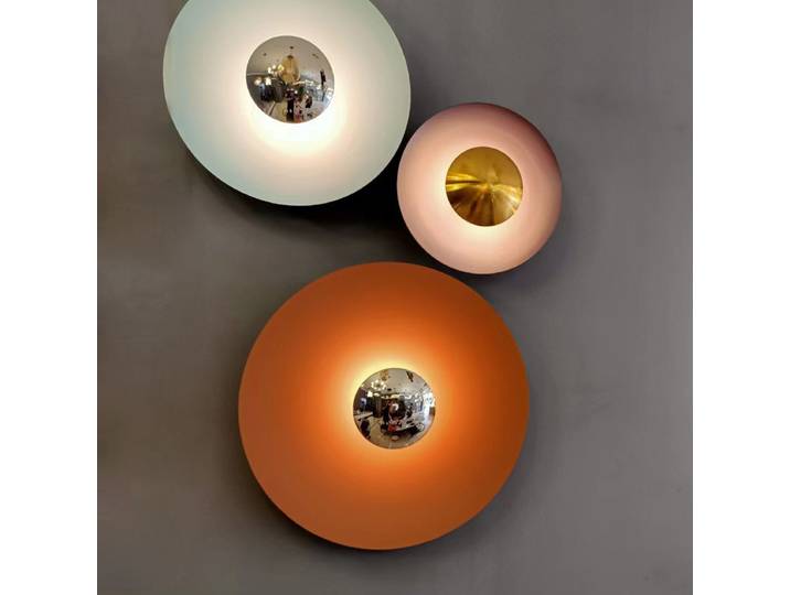 Lampes murales LED en métal circulaire de couleur minimaliste moderne salon chambre chevet hôtel couloir lumière décoration intérieure éclairage