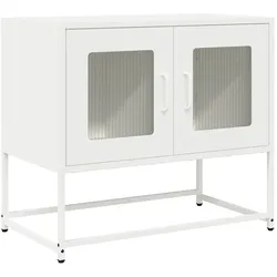 Helloshop26 - Multifunktionales TV-Möbel 68 x 39 x 60 cm praktischer Stauraum moderner Stil aus kaltgewalztem Stahl weiß