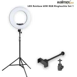 Walimex pro LED Rainbow 60W RGB Ringleuchte Set
