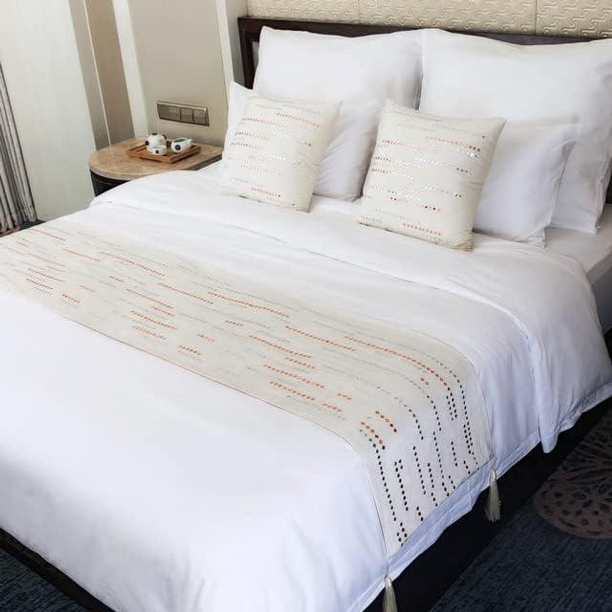 Diamant Flanel Sprei met Glanzende Sterren voor Slaapkamer Decoratie - 45 x 240 cm