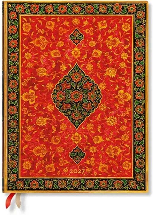 Notizheft "Paperblanks Wochenagenda Leila 2027, Rot", rot, Notizbücher, Notizheft rot Einheitsgröße