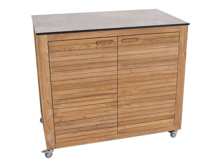 Stern Sideboard Elma 2 Türen 100x58x88 cm Teak Arbeitsplatte