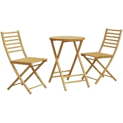 vidaXL 3-tlg. Bistro-Set Bambus