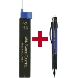 Faber-Castell Druckbleistift »Grip Plus« 0,7 mm inkl. 12er-Pack Feinminen »Super Polymer 0,7 m blau