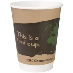 Polar Fiesta Compostable Kompostierbare Heißgetränkebecher doppelwandig 35,5cl