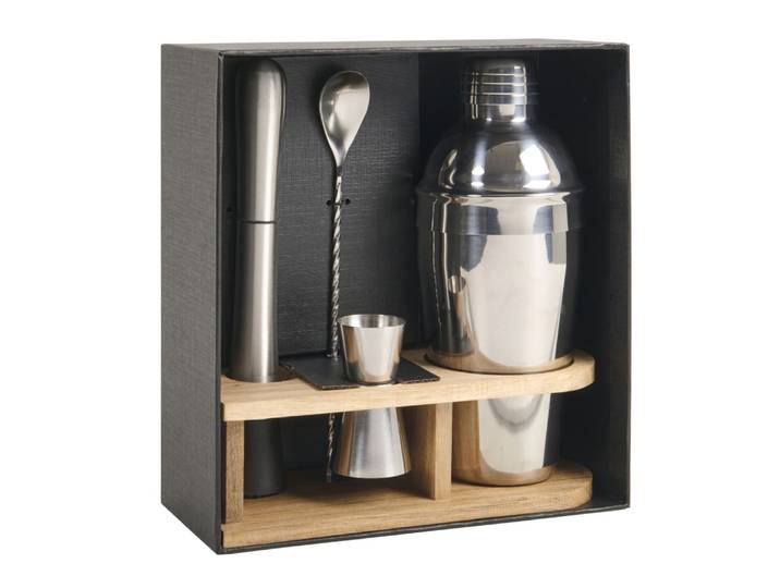 Cocktail-Set mit Shaker aus Edelstahl