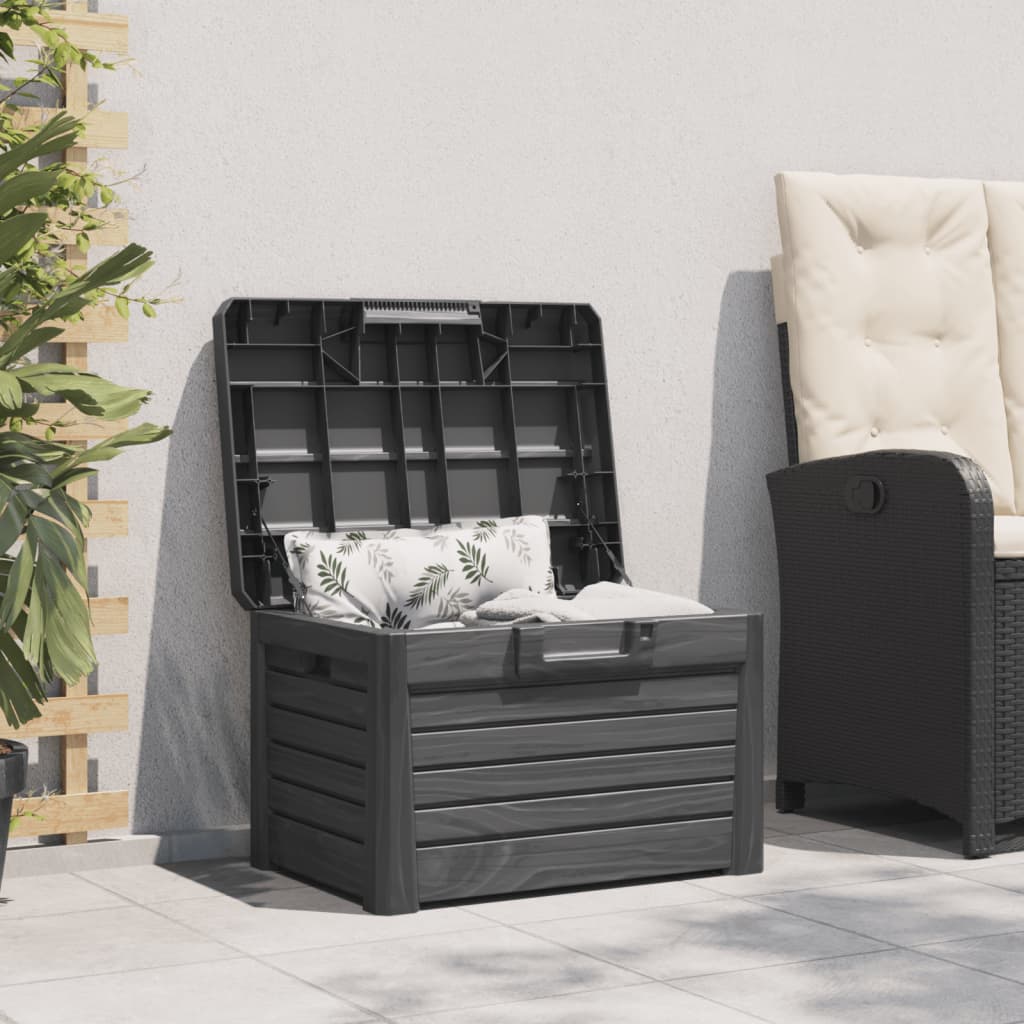 vidaXL Boîte à coussins d'extérieur anthracite polypropylène