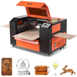 VEVOR CO2-Lasergravierer 50 W, 500x300mm Arbeitsbereich, Laser-Gravier- & Schneidemaschine mit 4-Wege-Luftunterstützung, kompatibel mit LightBurn, CorelDRAW & RDWorks, für Holz, Acryl & Glas