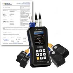 PCE Instruments Ultraschall-Durchflussmessgerät PCE-TDS 200+ SM-ICA inkl. ISO-Zertifikat 4 Sensoren Wärmemenge Speicher