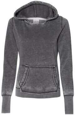 J America JA8912 Women's Zen Pullover Hood T-Shirt in Dark Smoke size XL 8912