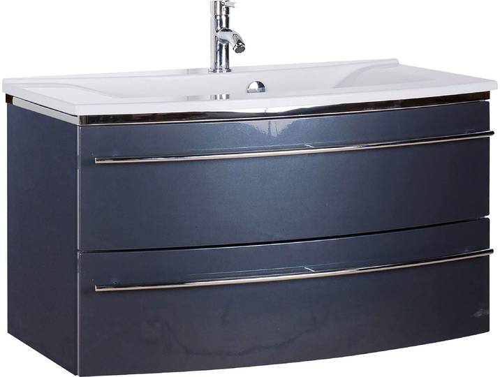 Waschtisch SAPHIR 3040 , grau (anthrazit, anthrazit), B:92,4cm H:90cm T:48cm, Waschtische, Waschtisch, Breite 92,4 cm