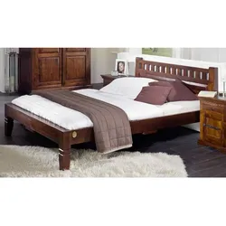 Bett Akazie 120x200x90 nougat lackiert OXFORD #227