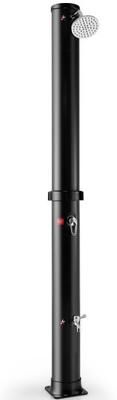 Costway 7.2 Feet Solar-Heated Outdoor Shower with Free-Rotating Shower Head-Black