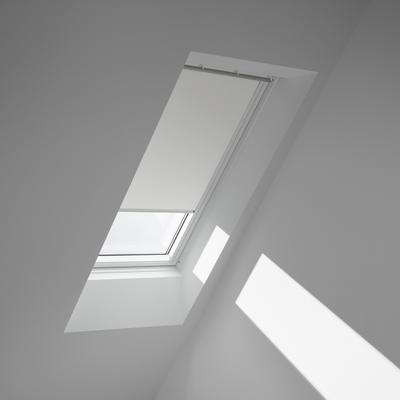 Verdunklungsrollo VELUX "DKL SK10 1025SWL", weiß (weiß, weiß), SK10, stufenlos positionierbar, Aluminium, Polyester, Rollos, Verdunklungsrollo, weiße Führungsschienen & Griffleiste