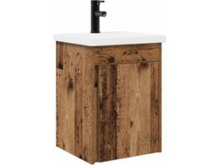 vidaXL Badezimmer Waschtischunterschrank mit Wasserhahn Altholz 889535