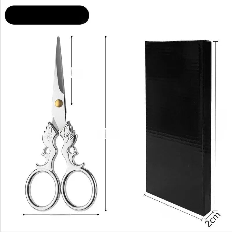 INF Ciseaux à Broder Vintage en Acier Inoxydable - Outil de Précision pour Couture et Artisanat Argent