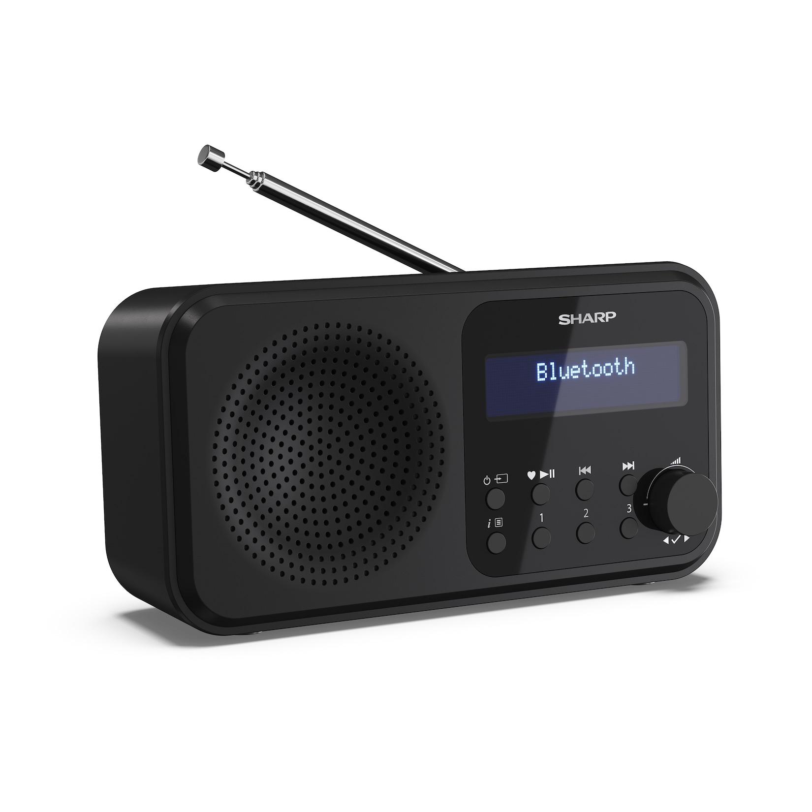 Sharp DR-P420 Tokyo DAB+ Digitalradio Bluetooth Lautsprecher UKW DAB Wecker Dual-Alarm schwarz