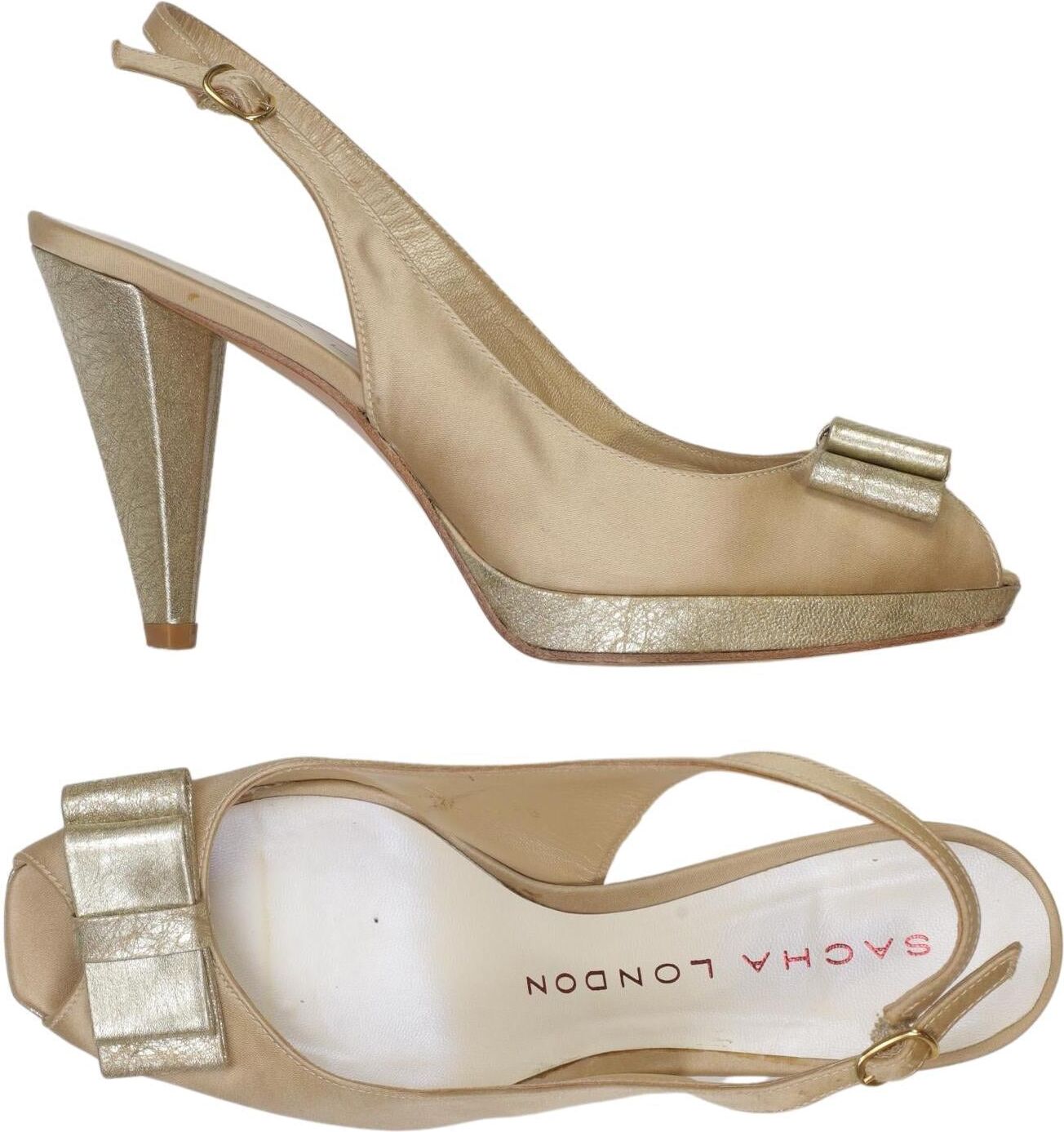 Sacha London Damen Pumps, Gold, Gr. EU 38, Leder - Second Hand