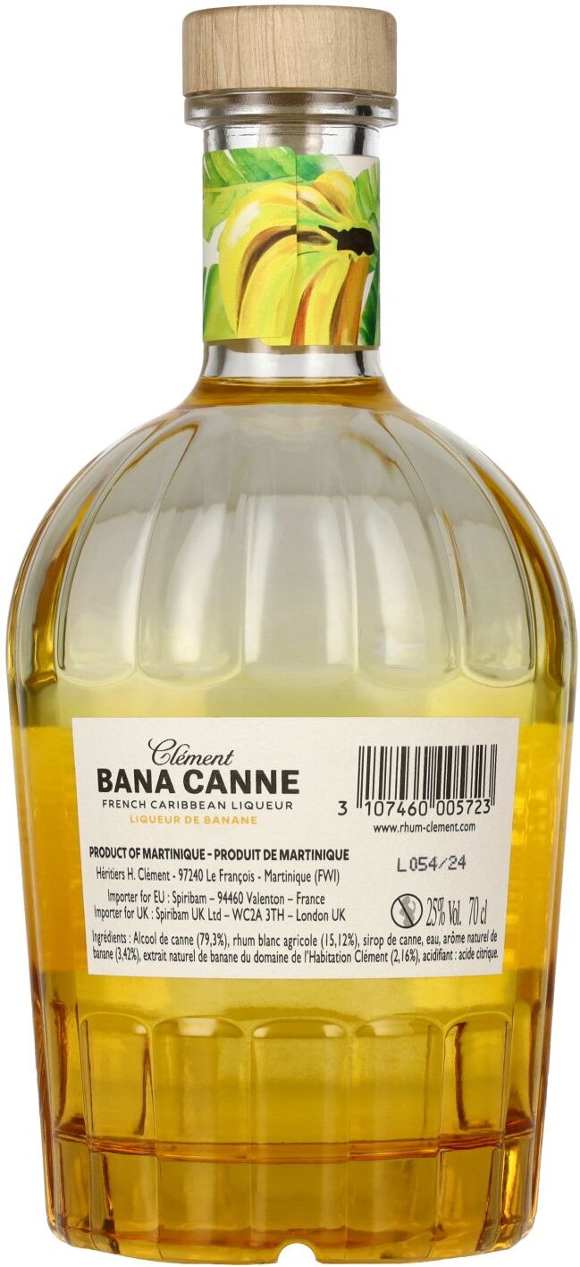 Clément Rhum Clément Bana Canne French Caribbean Liqueur 25% Vol. 0,7l