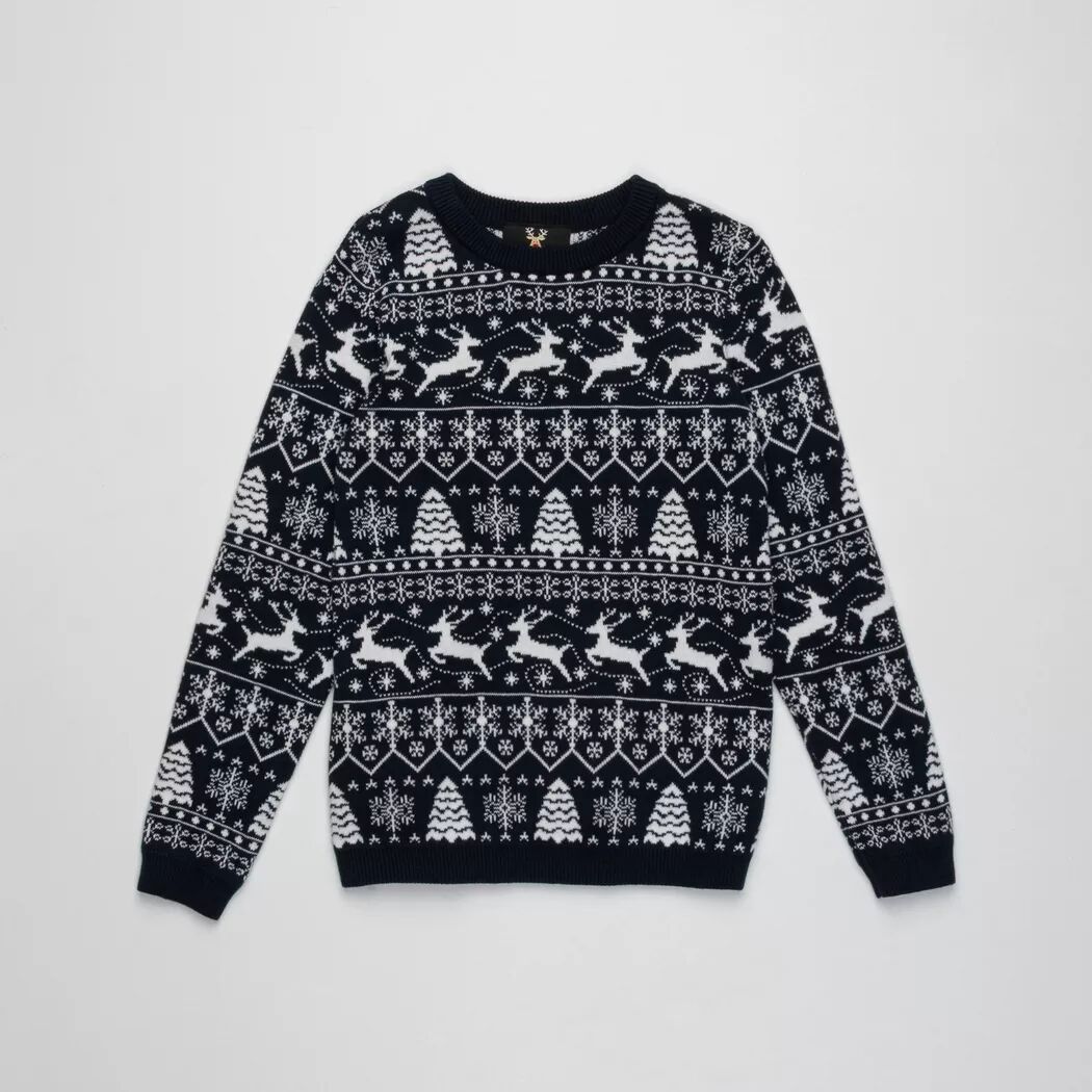 Manor Kids - Weihnachtspullover, Applikation, 110, Marine