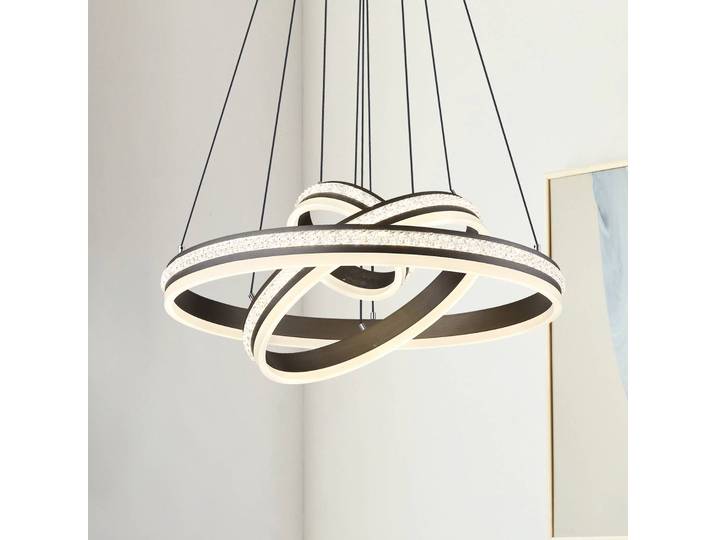 Globo Hängelampe Grouni, dimmbar, alu / grau / zink, für Wohn- / Esszimmer, Metall, Modern