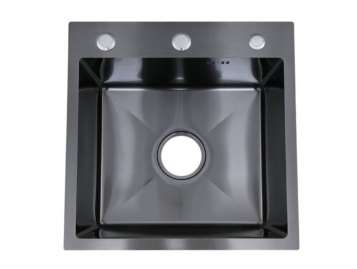 Faizee Home Edelstahlspüle Faizee Home Edelstahlspüle Schwarz SUS304 mit Armatur Auswahl, Ohne Armatur