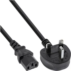 InLine 30er Pack Bulk-Pack Netzkabel (1.80 m), Stromkabel, Schwarz