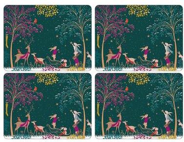 Pimpernel Sara Miller Woodland Tales MDF Placemats Set of 4 Heat Resistant