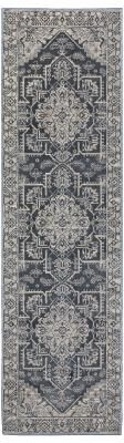 Style Haven Ingram Two-Tone Medallion Blue/ Grey Area Rug