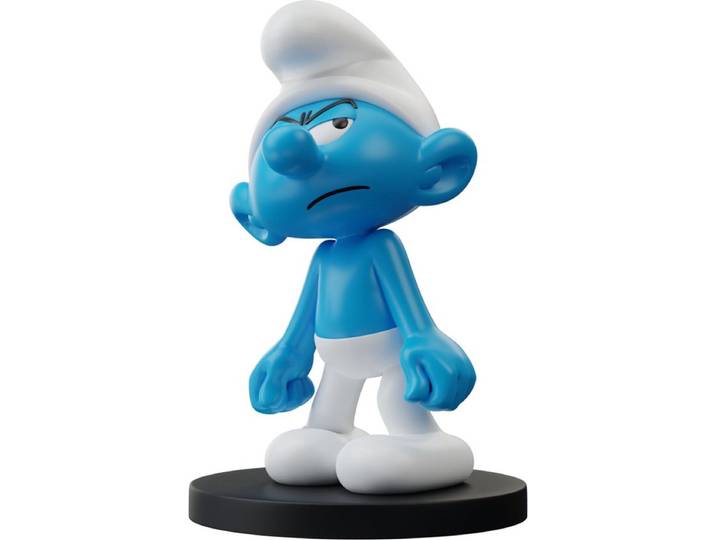 De Smurfen - Moppersmurf beeld (+/-12 cm) - merk: Blue Resin.