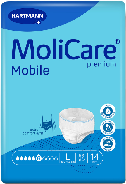 MoliCare Premium Mobile 6 Gotas Tam L 14 unidades