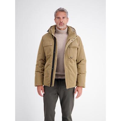 Outdoorjacke LERROS "Funktionsjacke aus wind und wasserabweisendem Kordgewebe", Herren, Gr. 3XL, beige (oak beige), 100% Polyester, Jacken Outdoorjacke