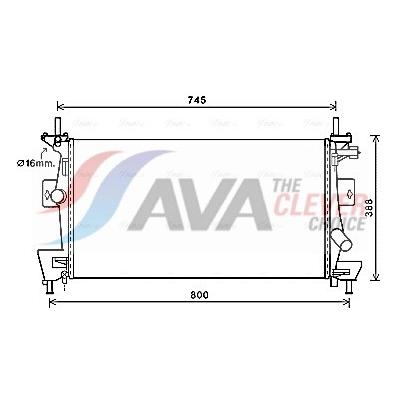 AVA CLEVER CHOICE Kühler, Motorkühlung fd2475 für Ford