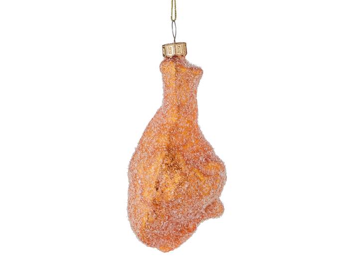 Baumanhänger Chicken Wing 4 x 11 x 5cm Braun/Braun