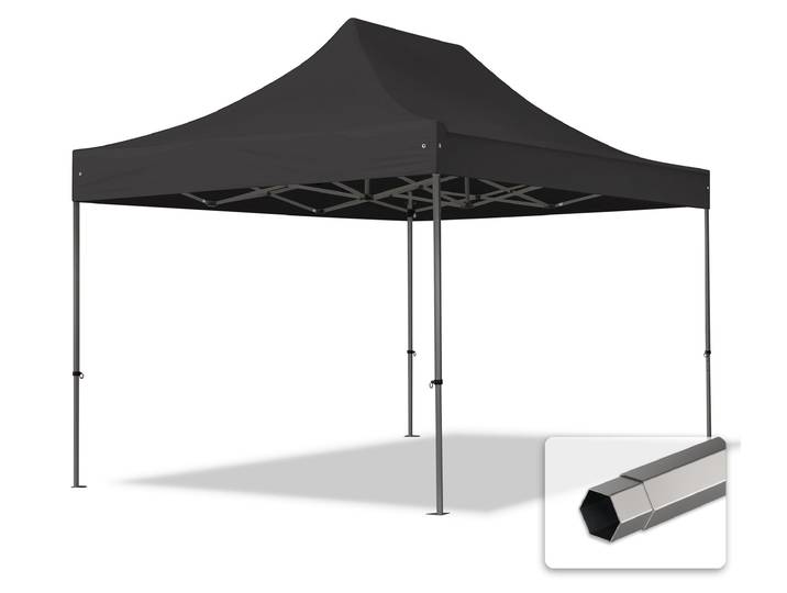 TOOLPORT 3x4\,5 m Tonnelle pliante Acier\, PVC 800\, noir
