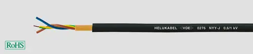 HELU 32044 Erdkabel NYY-J 4G 1.5mm² Schwarz 50m