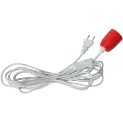 MARELIDA Lampenfassung für E27 Leuchtmittel Hängeleuchten Sterne Kabel 5m weiß
