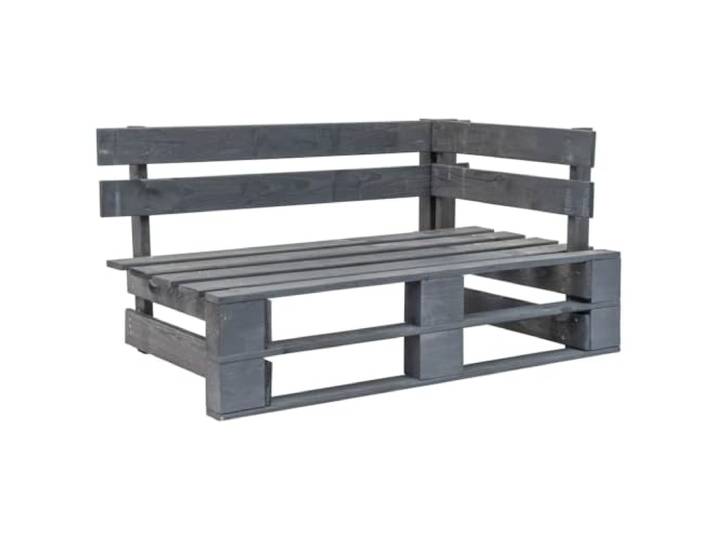 Outdoor-Eckbank Paletten Holz Grau Imprägniertes Kiefernholz, solide Konstruktion, einfacher Aufbau, wenig Pflege, rustikales Design