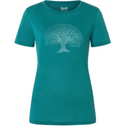Super Natural, Damen, Sportshirt, W Tree Of Knowledge Tee (XS), Blau