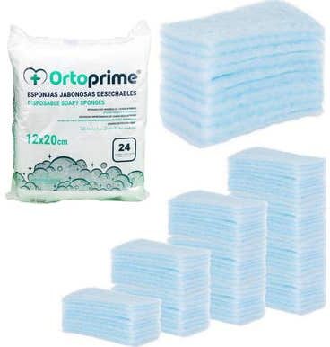 OrtoPrime Esponjas Jabonosas Desechables Bebés y Adultos 24uds