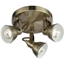 Decken Lampe Leuchte Antik Messing Strahler Flur Schlaf Wohn Zimmer Beleuchtung