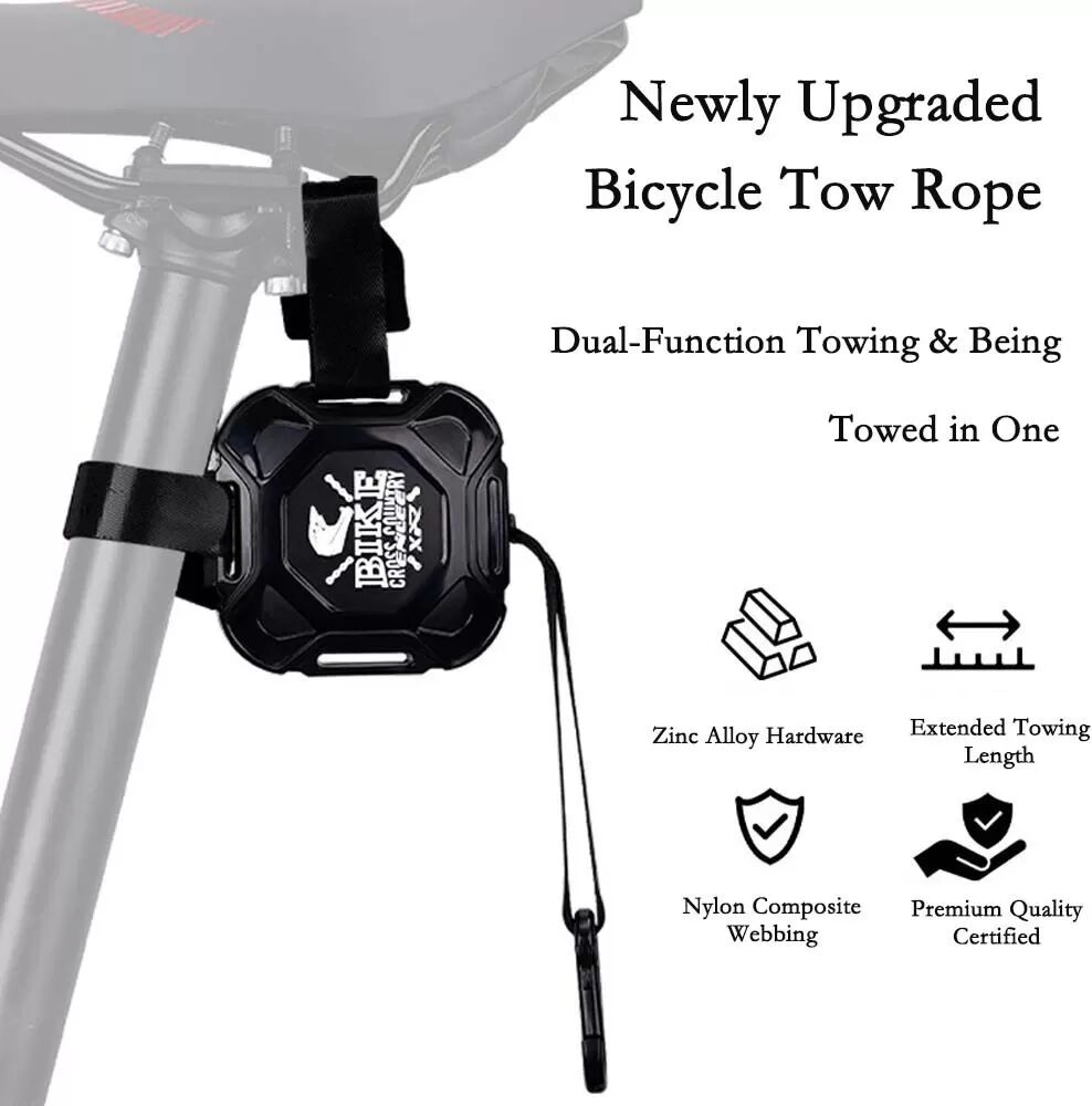 INF Câble de remorquage rétractable pour vélo - Capacité max. 100 kg