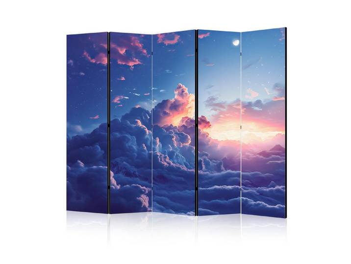 Muralo Paravent 5-teilig Raumteiler klappbar Himmel voller Wolken (Packung, 1 St., 225x172 cm), 3 Varianten, für das Schlafzimmer, das Wohnzimmer