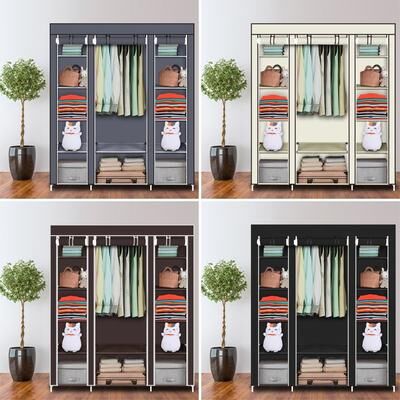 fastbuy Portable Clothes Rack Closet with Cover and Hanging Rod