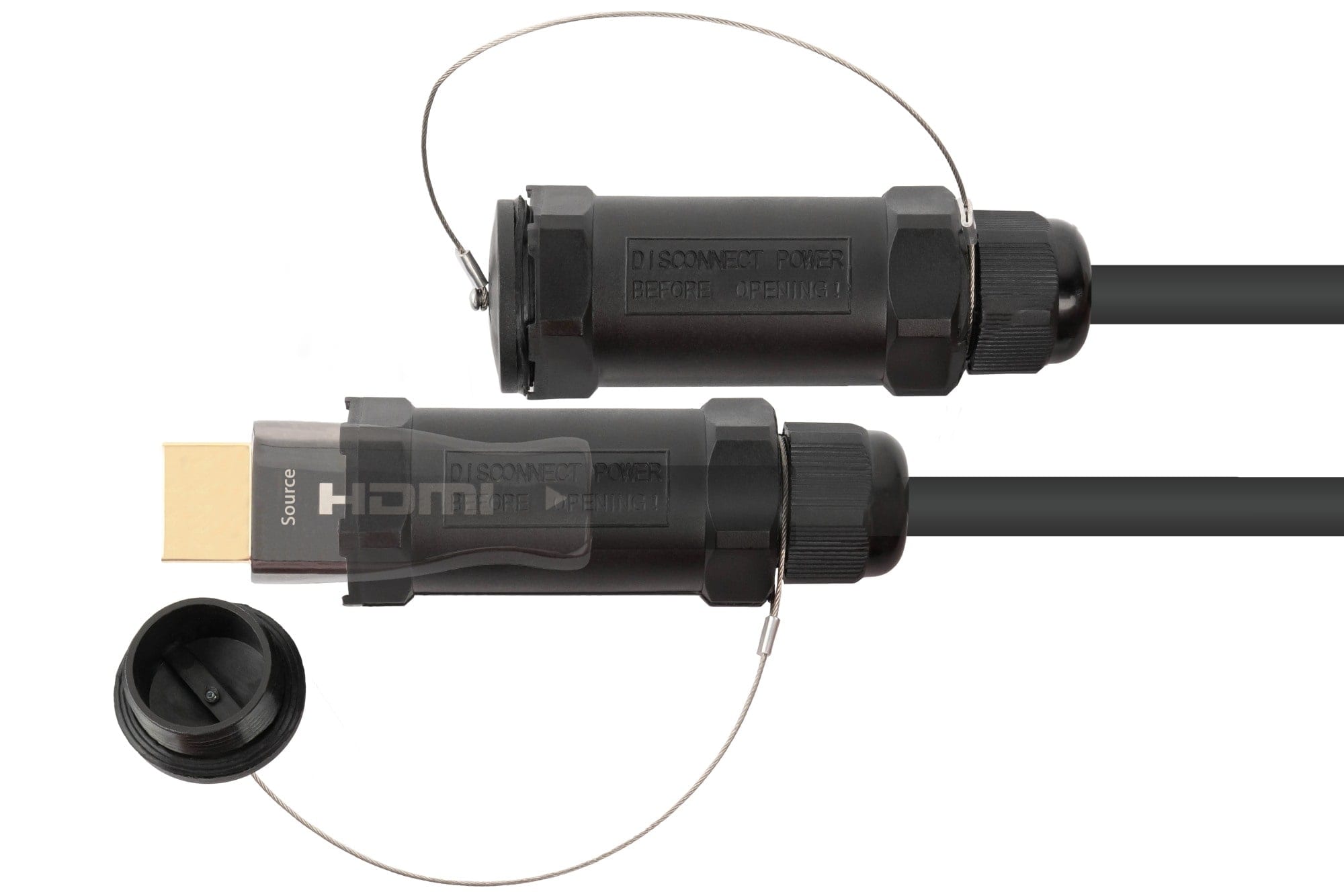 PYTHON AOC Hybrid High-Speed HDMI 2.0b stahlarmiert 4K @60Hz schwarz 50m