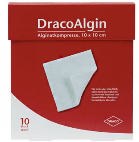 Dracoalgin 10x10 cm Alginatkompresse 10 St Kompressen